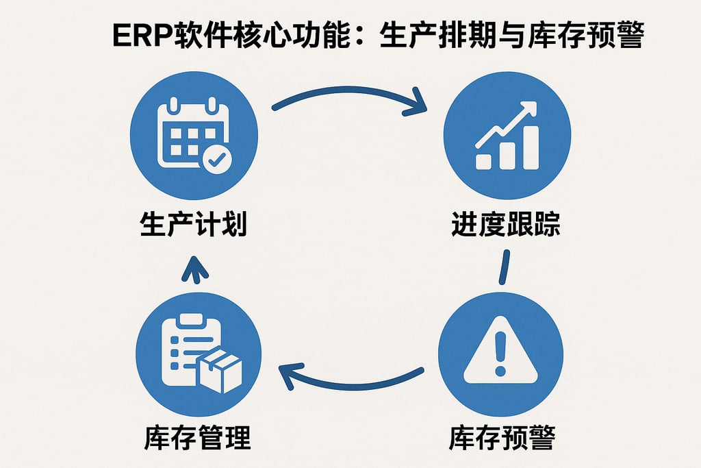 ERP 软件核心功能：生产排期与库存预警解析